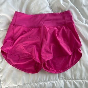 Lululemon high rise pink shorts